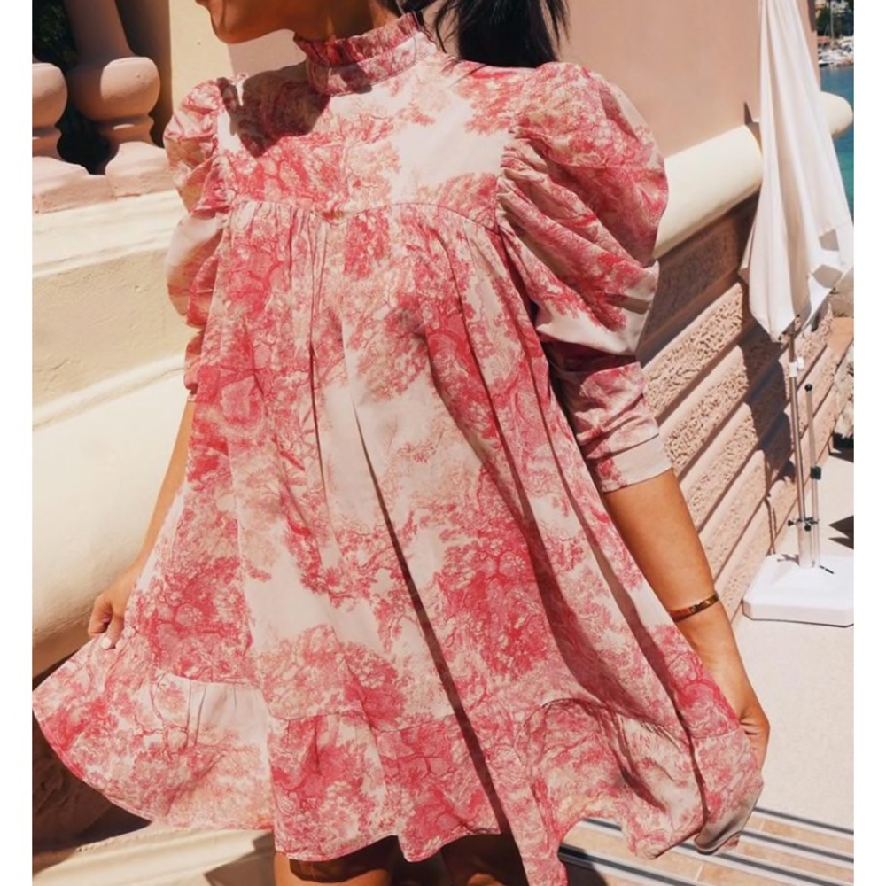 LORNA LUXE In The Style PINK HIGH NECK SWING DRESS